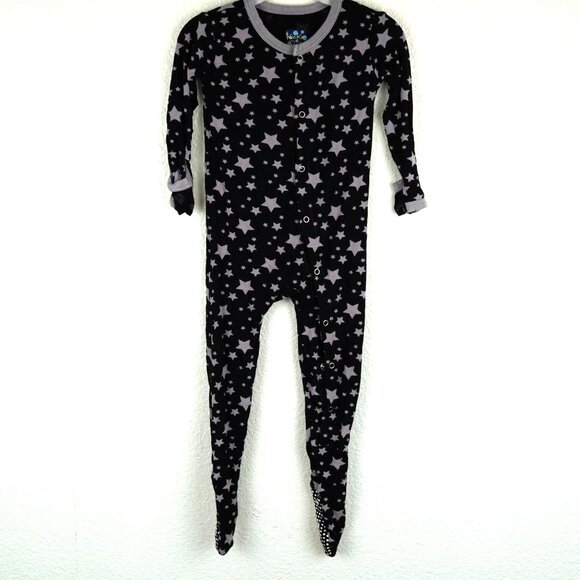 KicKee Pants Star Print Footie Pajamas 12–18 Months Bamboo Blend - Picture 2 of 5